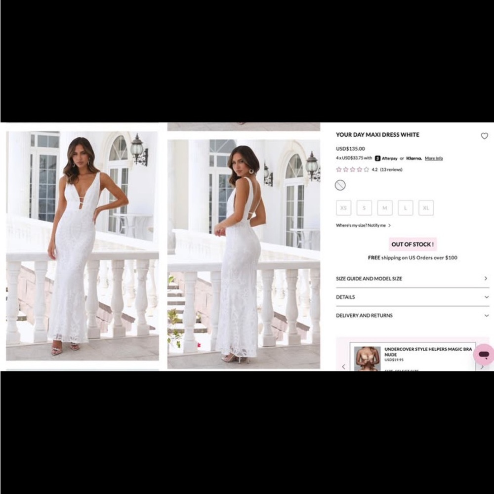 Hello Molly White Lace Maxi Dress
